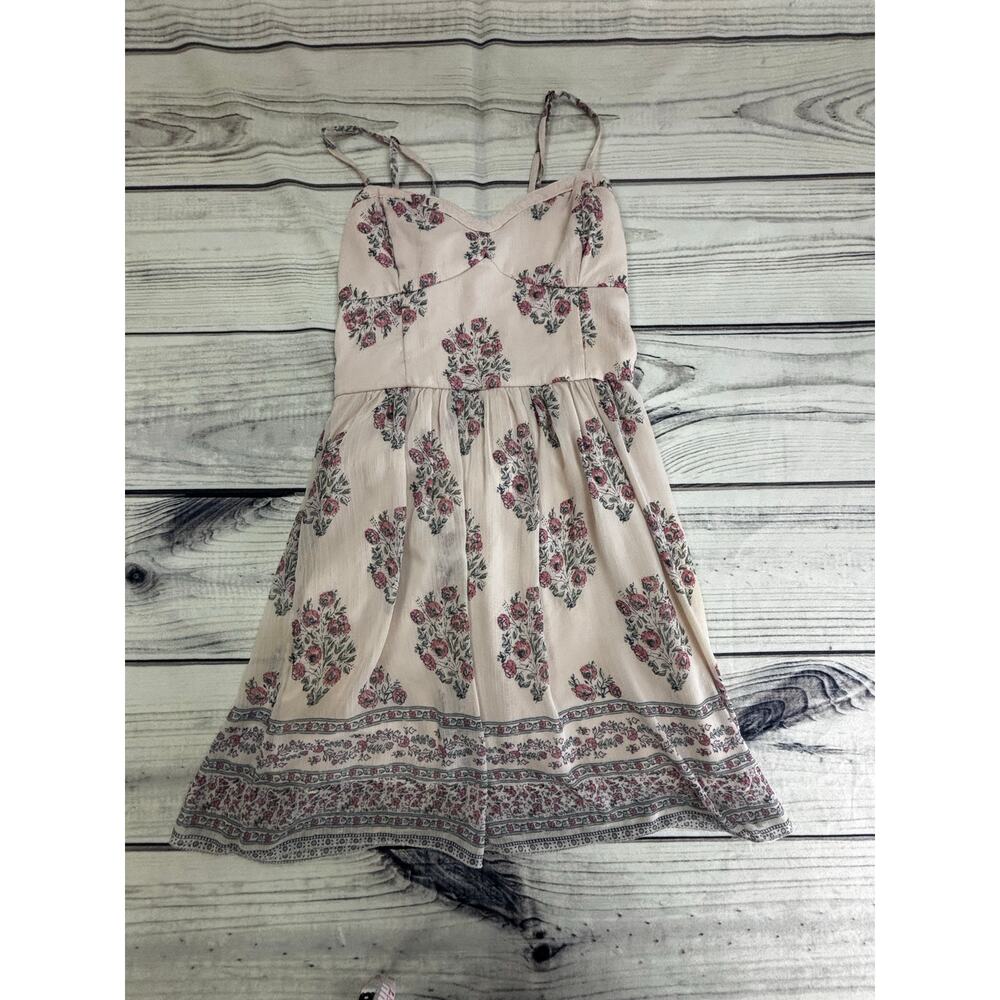 Abercrombie & Fitch Pink Floral Boho Sz S Dress Spring Cute